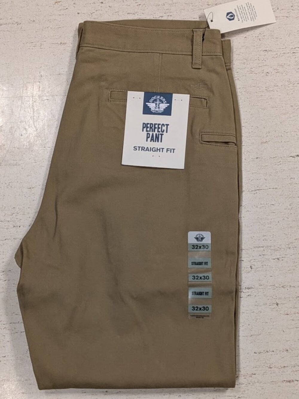Docker Perfect Pant 32x30 Straight Fit, Tan